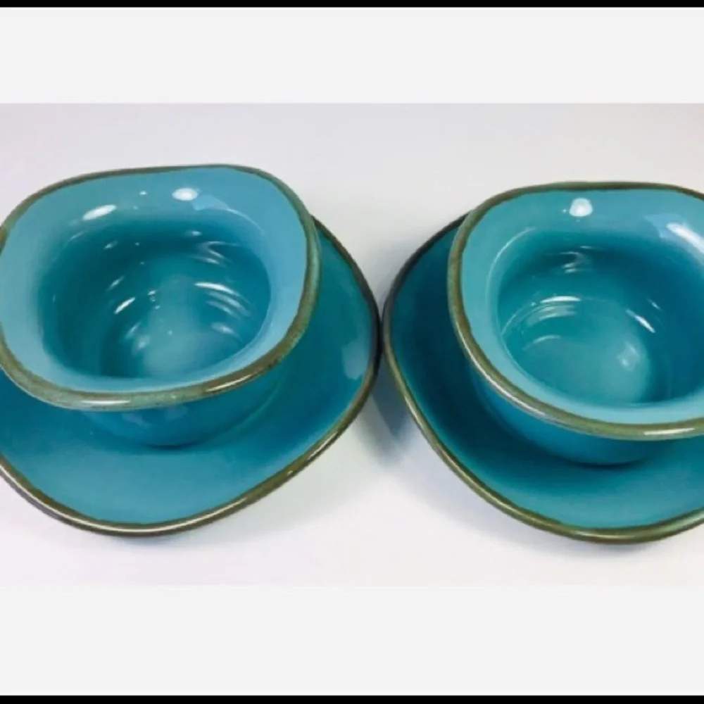 SLAH Set of 2 Toscana Collection Tidbits & Saucers EUC - Picture 1 of 6
